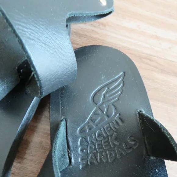 ANCIENT GREEK SANDALS Ikaria Wing Open Toe Sandals in Black Leather Size US 11 - Picture 6 of 13
